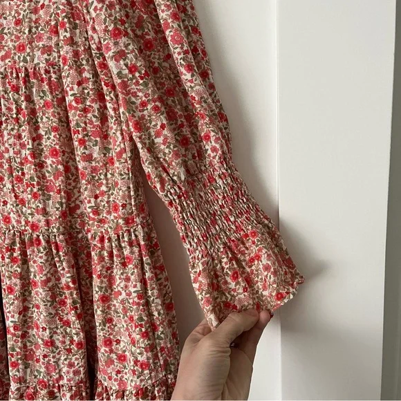 Tuckernuck Red Floral Long Sleeve Dress - Picture 3 of 6